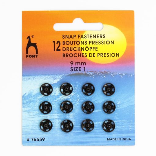 Bouton pression noir 9mm