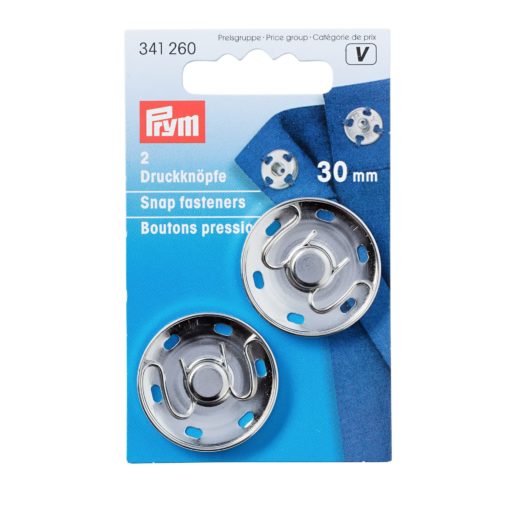 Boutons pression à coudre 30mm