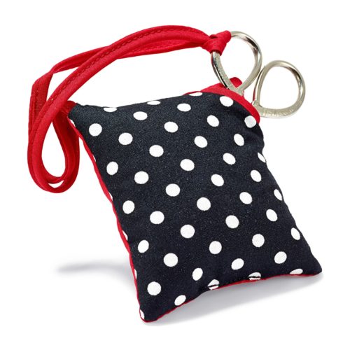 Pelote mousse polka pois noir blanc